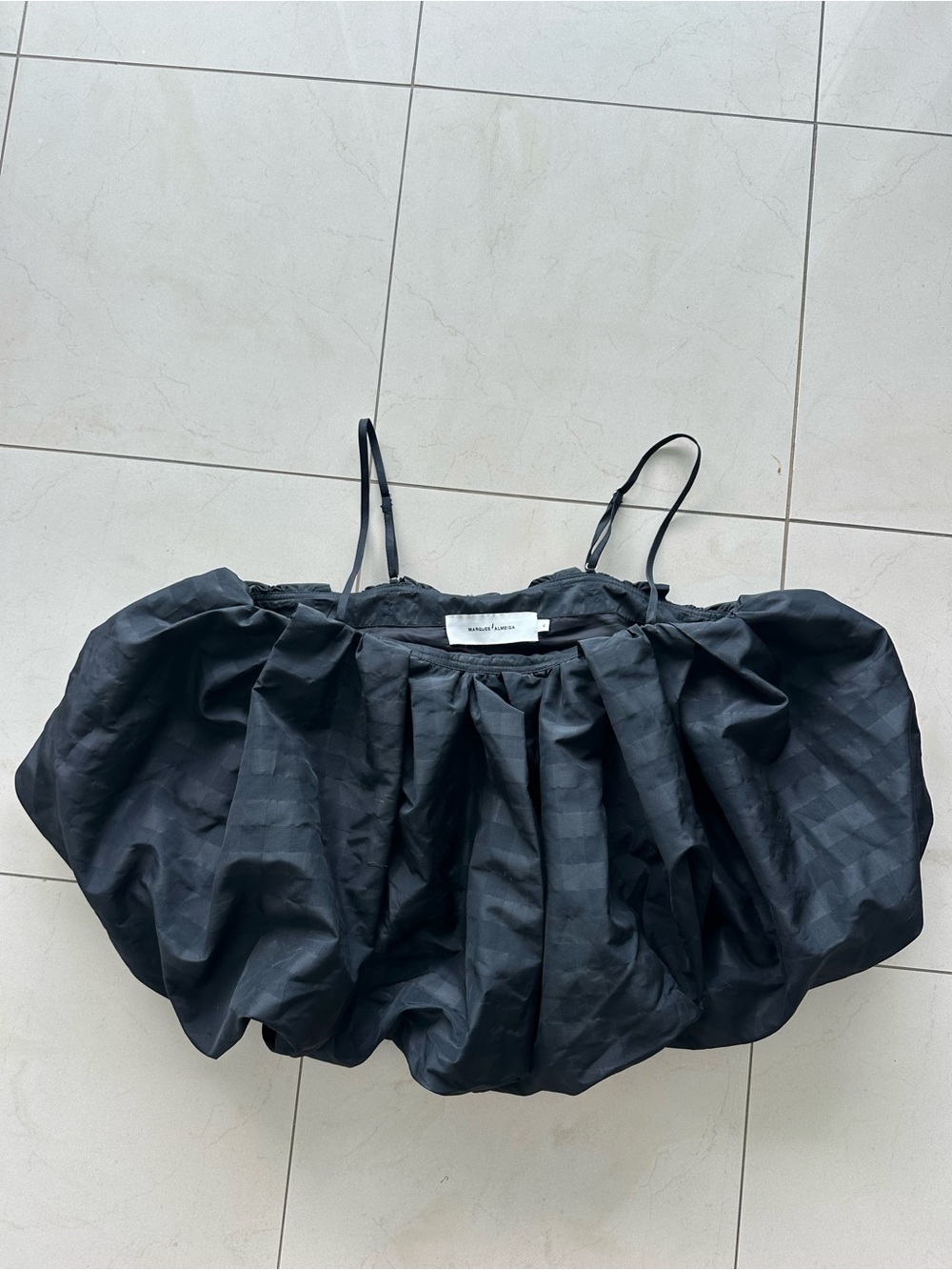 MARQUES’ ALMEIDA Pleated Slip Bubble Top